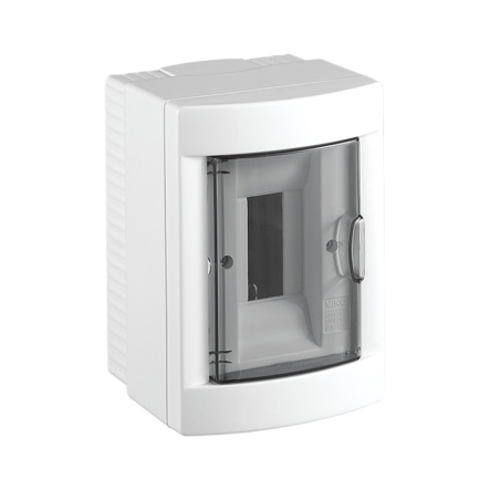 Щиток пластиковий VIKO накладний, 2 модуля, прозора кришка, 90912102 - 1