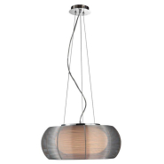 Підвіс Zuma line Tango 2xE27x60W, 26x50 см, срібло/білий, MX1104-2Lsilver