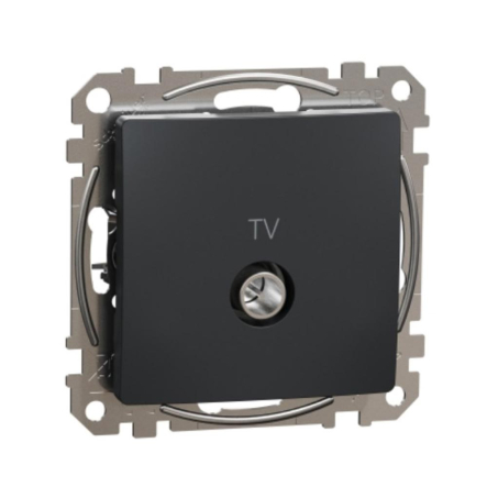 Розетка TV конечная 4дБ Schneider Electric Sedna Design, черный, SDD114471 - 1