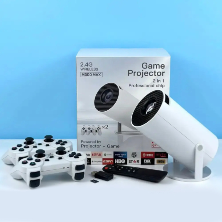 Проэктор с двумя джойстиками и пультом M300 MAX, WiFi, Bluetooth