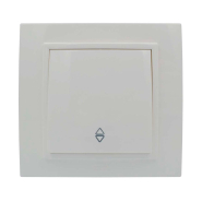 Вимикач EL-BI ZENA, 1 кл., прохідний, білий, 500-010200-209