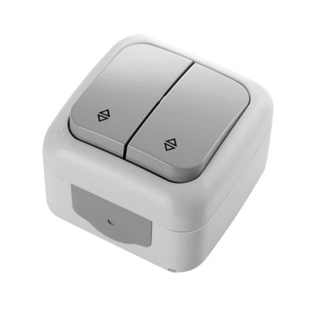 Вимикач VI-KO Palmiye прохідний 2-кл, сірий, 90555517 - 1