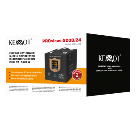 ИБП с правильной синусоидой PSW-KEMOT-2000VA, 24V