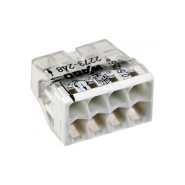 Клеммник WAGO 8* (1,0-2,5мм.кв.) медь без наполнителя прозрачный