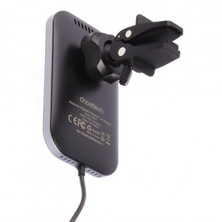 Зарядное устройство автомобильное Choetech T200-F-201BK, QI 15 Вт (совместимый с MagSafe) черный