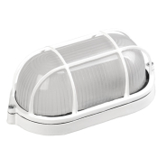 Світильник TNSy НПП1202-100W-E27-IP65, овал, білий, з решіткою, TNSy5000577