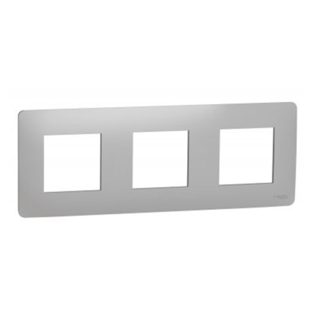 Рамка трьохпостова Schneider Electric NU200630 (алюміній) UNIСA Studio - 1