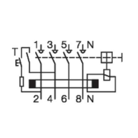 Дифреле ПЗВ HAGER CDA425D, 4P, 6kA, 25A, 30mA, A - 2
