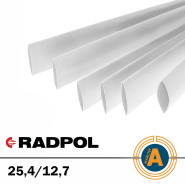 Трубка термоусаджувальна RADPOL, RCH1 25,4/12,7Х1-W біла