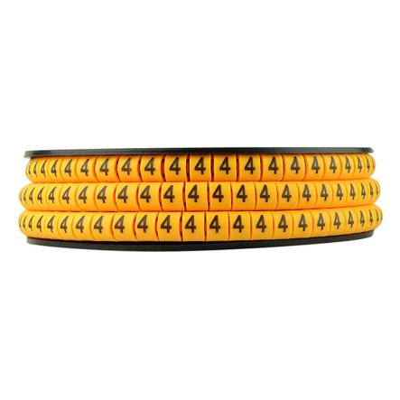 Кабельный маркер АСКО-УКРЕМ ЕС-2 3,5-8 кв.мм символ "4", A0150080030 - 2