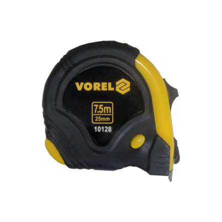 Рулетка з 3-ма фіксаторами 7.5м х 25мм VOREL, 10128 - 1