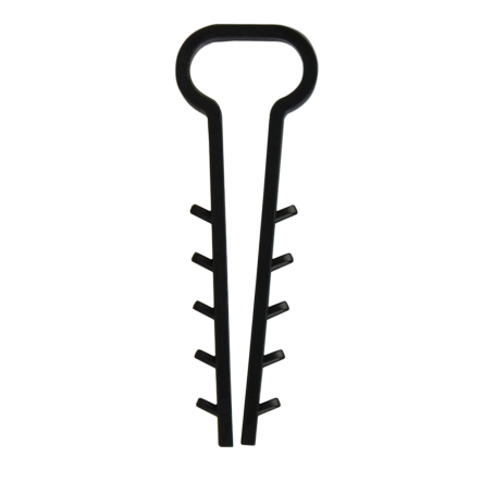 Дюбель-хомут АСКО-УКРЕМ под плоский кабель 8х5 мм, чёрный (уп.100шт)