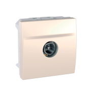 Розетка ТV индивидуальная (одиночная) штыревой разъем, слоновая кость, Schneider Electric Uniсa, MGU3.462.25