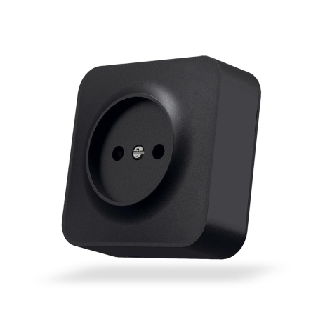 Розетка VIDEX BINERA, одинарна, зовнішня, чорний графіт, VF-BNS21-BG - 1