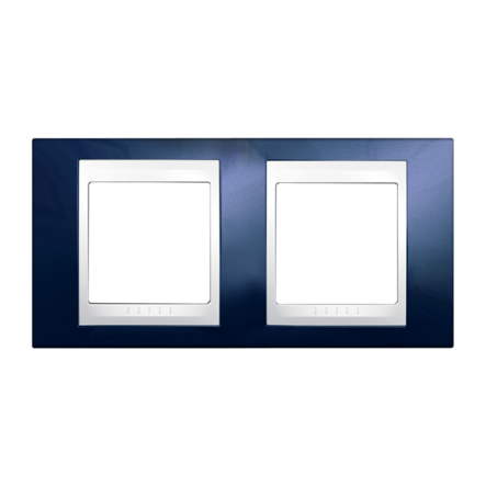 Рамка 2-местная горизонтальная индиго Schneider Electric Uniсa PLUS, MGU6.004.842 - 1