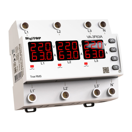 Реле напряжения/тока DigiTOP VA-3F63A M6R - 1