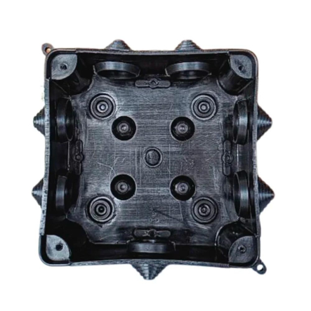 Коробка распределительная наружная КОВА-ЕЛЕКТРО Р9, без клемм 100х100х70 мм, черная, ФР-00001831