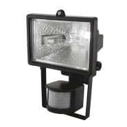 Прожектор із датчиком руху IEK ІО-150Д, 150W, IP54, галогенний, чорний, LPI02-1-0150-K02