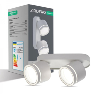 Світильник накладний поворотний ARDERO ML418-2, 2хGX53, 13W, 220х82х93мм, білий, 8202