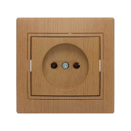 Розетка Lezard MIRA одинарна, без заземлення, Дуб класичний матовий, 701-5151-121В