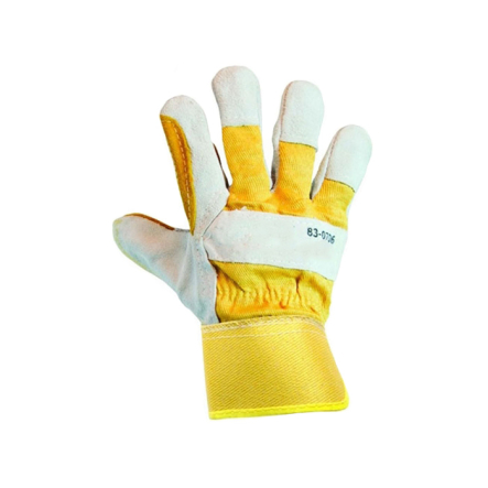 Рукавички комбіновані із замші та тканини, посилена, долоня 10,5, 83-0706 - 1