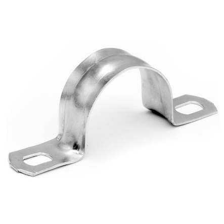 Скоба оцинкована двостороння d 48-50 мм, з кріпильними отворами 8,5 х 6 мм - 1