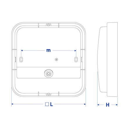 Светильник LED Violux POLO UA 18W, 5000K, 1800Lm, IP54, 190x190x55 мм, антрацит