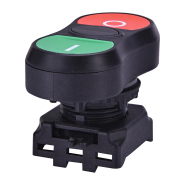 Кнопка сдвоенная ETIMAT EGT-C ON-OFF, черная, 4771390