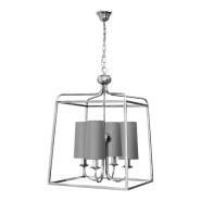 Люстра Hesmo Caffe 4xE14x40W, 45x60 см, хром /серый, 81-1-04-22-0