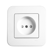 Розетка без заземлення зі шторками VIKO Rollina, 90420043, біла