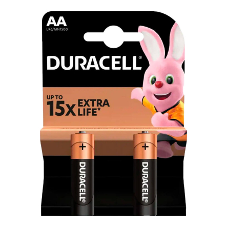 Батарейка Duracell Basic АА LR6 1.5V алкал. (2шт.упак.) Бельгия, Цена за блистер за 2шт!!! 5015105 - 1