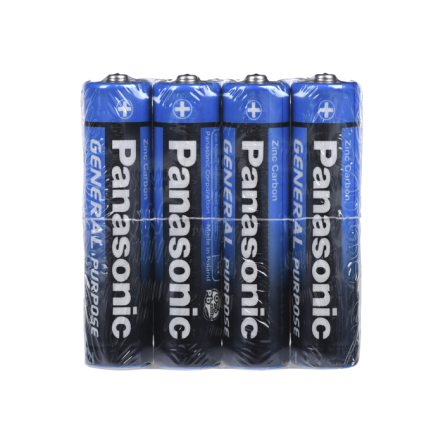 Батарейка PANASONIC R03 General Purpose коробка 1х4шт.AAA*4Sh солевая - 1