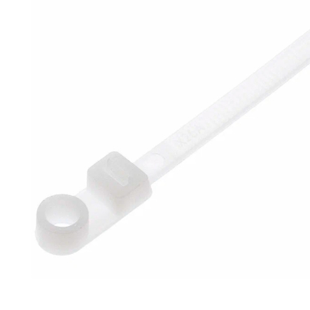 Хомут з монтажним отвором для кріплення, білий, 7,8 х300 мм, ДКС 252300H - 1