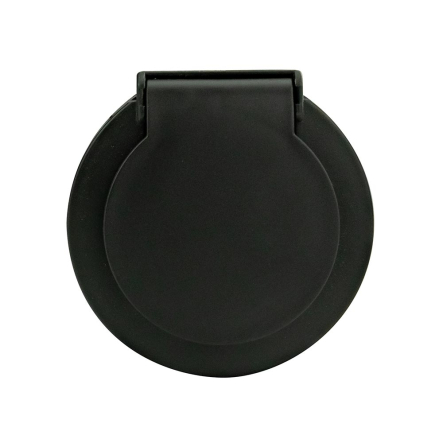 Розетка накладная HOROZ xOne 1-я, с з/к, с крышкой, 16А, IP54, антрацит, 406-250000-249