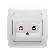 Розетка аудио (для динамиков) VIKO CARMEN, 90561037, белая