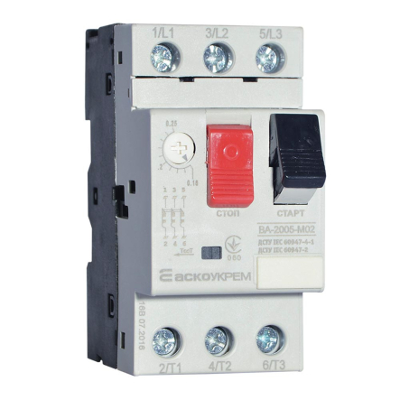 Автоматический выключатель защиты двигателя АСКО-УКРЕМ ВА-2005 М02, 0,16-0,25А, A0010050014