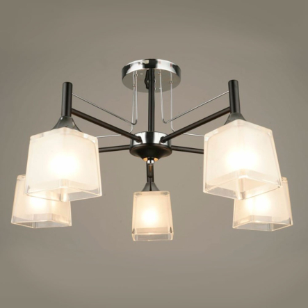 Люстра SIRIUS B A3522/5 BK+CH, 5хE27х60 W, Ø550XH300 - 1