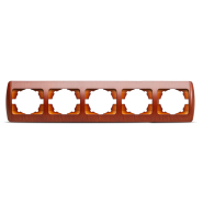 Рамка ZIRVE EL-BI пятерная горизонтальная, вишня, 501-000601-250