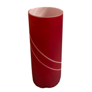 Настольная лампа стеклянная матовая красная, Ø 10 мм, H 25 мм, Чехия