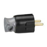 Вилка Legrand 050173, 2К+З, чорна