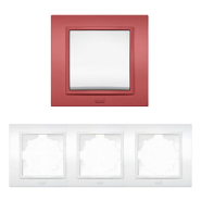 Рамка EL-BI Zena тройная, бордовая, 500-012210-227