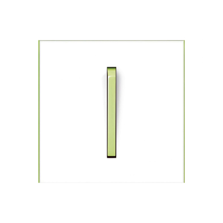 Клавиша одинарная Neo белый/зеленый лед - 1