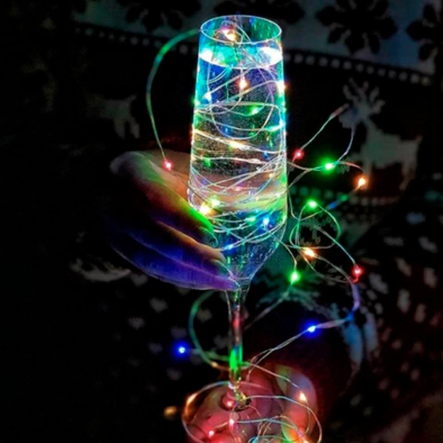 Гирлянда Роса, на батарейках + USB, 10 м, цветная, RV-106 M