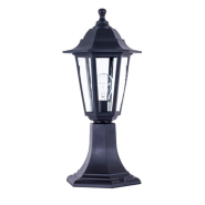 Світильник парковий PEGAS, 60Вт, прозора склянка, чорний