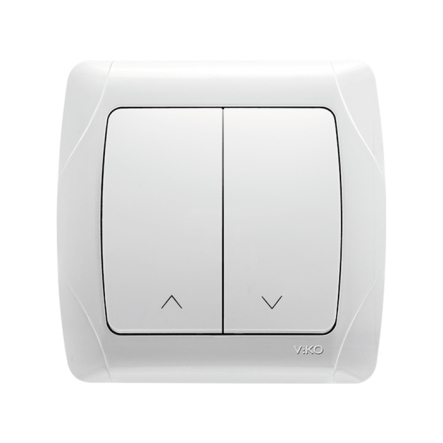 Вимикач 2 кл. для жалюзі VIKO CARMEN 90561016, білий - 1