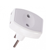 Тройник LUXEL плоский, белый, 1012