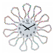 Годинник настінний з камінням, металеві, 40х40 см