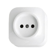 Розетка HOROZ накладная, белая, EVA, 112-003-0001-010