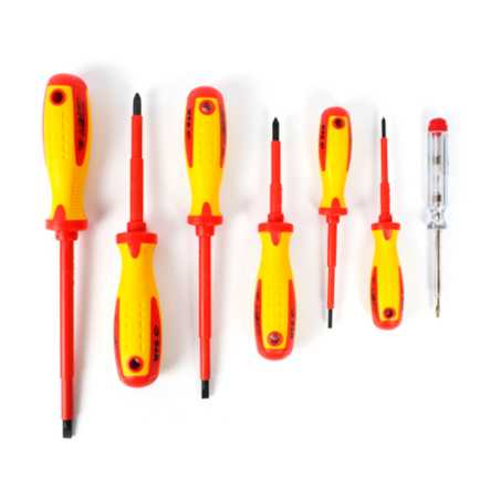 Набор отверток S&R ПРОФИ 1000V PH-SL-Tecтер, 7шт