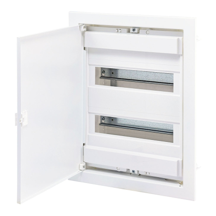 Щит металопластиковий внутрішній ETI ECG 28 (24+4 модулі) з металевими білими дверцятами, 1101026 - 1